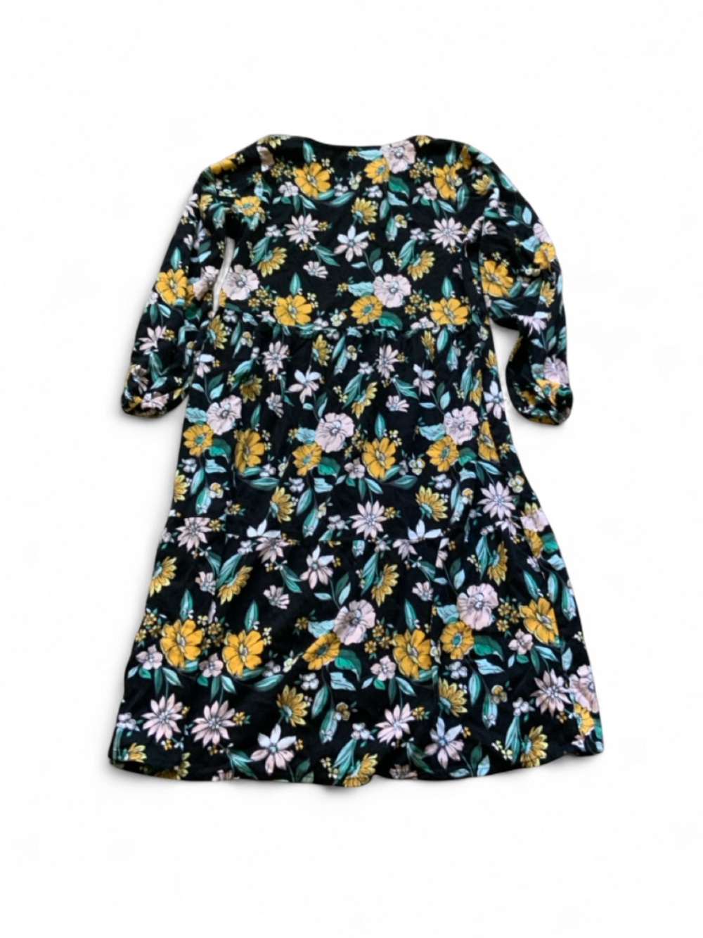 Colorful Planet Floral LS Button Down Casual Dress Girls Medium 7/8 - Picture 2 of 7